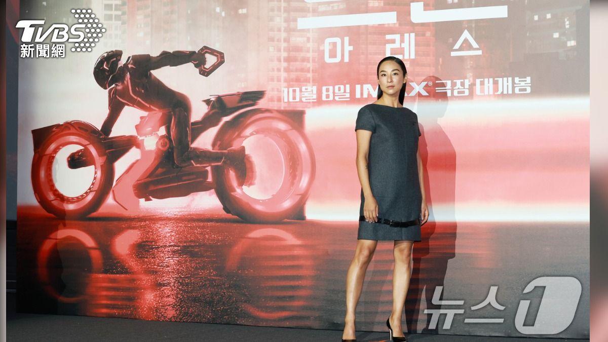 葛莉塔‧李出席《創：戰神》韓國記者會宣傳。（圖／NEW1提供）